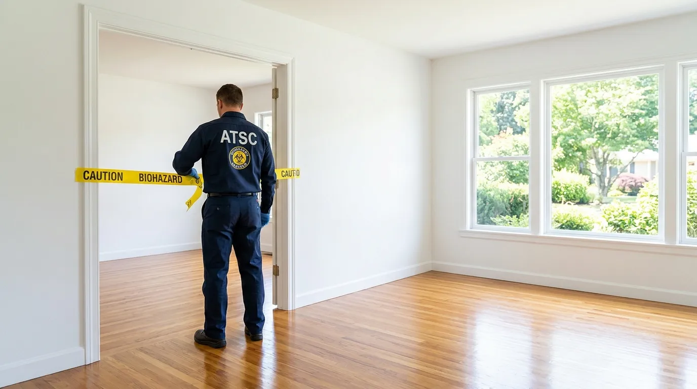 Certified biohazard cleanup crew performing Decomposition Cleanup in Ocean Pointe